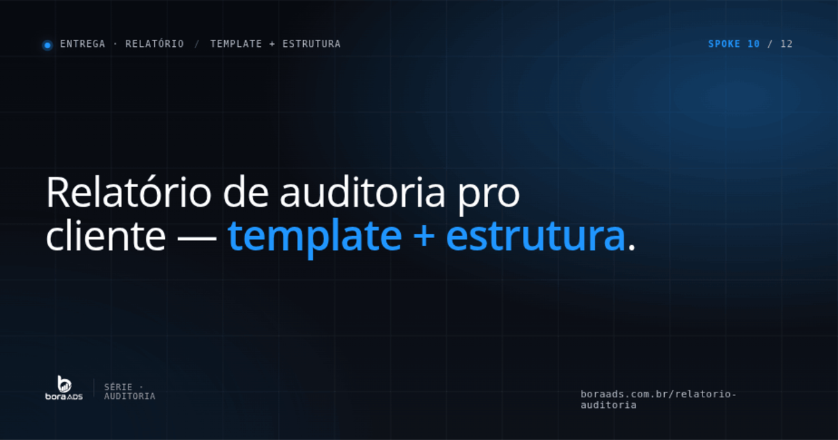 Relatório de auditoria Google Ads: como entregar sem virar PDF de 50 páginas